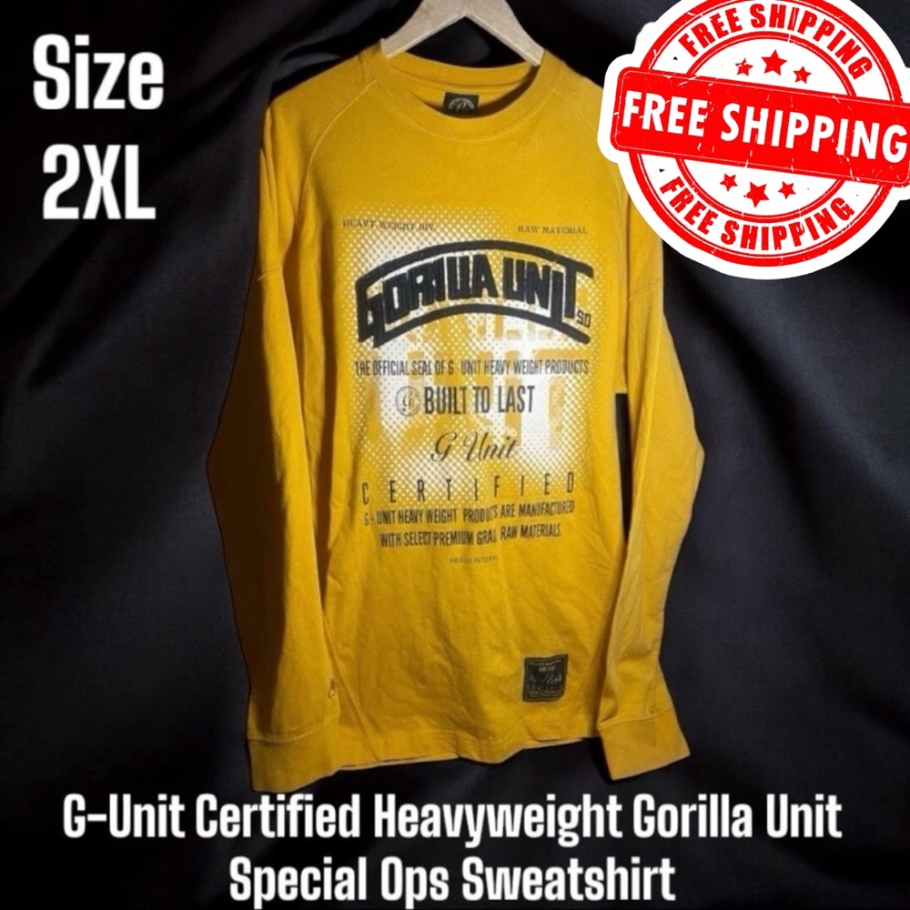 G-Unit Certified Long Sleeve Heavyweight Gorilla Unit Special Ops 2XL FREE SHIP